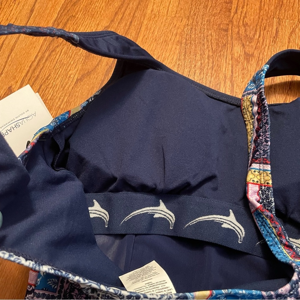 NWT Dolfin Aquashape Color Block Swim Dress size 16 - Picture 10 of 15